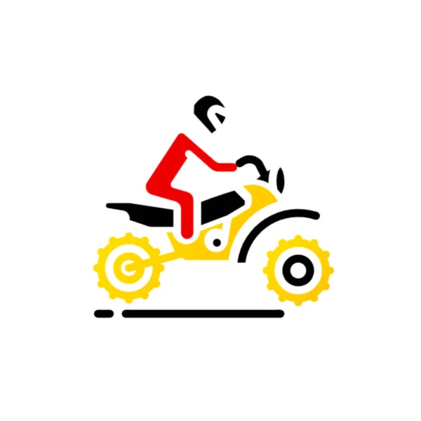 Icona Della Moto Illustrazione Vettoriale — Foto Stock