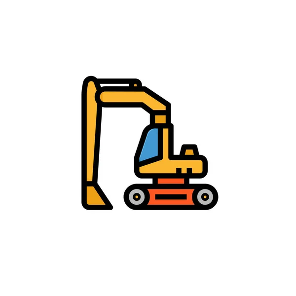 Excavator Icon Vector Isolated White Background Your Web Mobile App — Stock Photo, Image