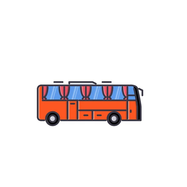 Λεωφορείο Διάνυσμα Εικονίδιο Λεπτή Γραμμή Απομονωμένη Απεικόνιση Συμβόλων Περιγράμματος — Φωτογραφία Αρχείου