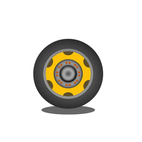 Значок Колеса Машины Плоская Иллюстрация Векторных Значков Тормозов Шин Паутины — стоковое фото