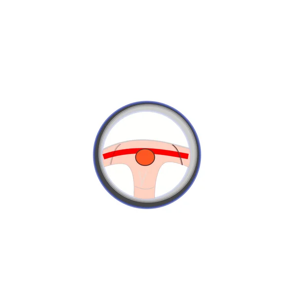 Car Wheel Icon Flat Illustration Steering Toy Vector Icons Web — Stock Photo, Image
