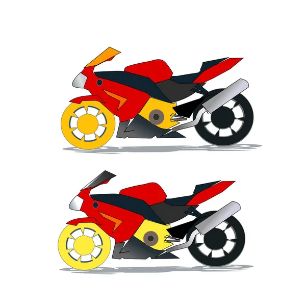 Icono Motocicleta Ilustración Plana Scooter Vector Iconos Aislados Sobre Fondo — Foto de Stock