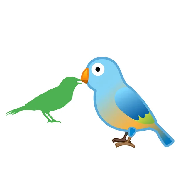 Vector Illustration Cute Bird — Stock Photo, Image