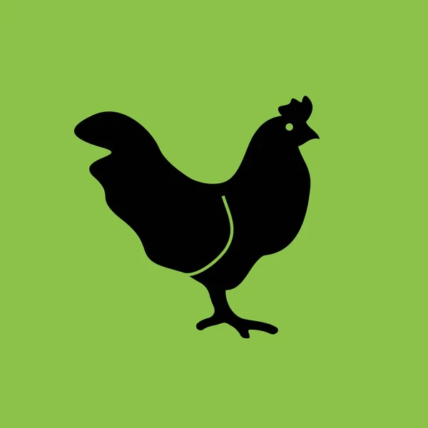 Csirke Sziluett Ikon Vektor Illusztráció Tervezés — Stock Fotó