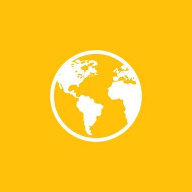 dünya haritası web simgesi, vektör illüstrasyonu