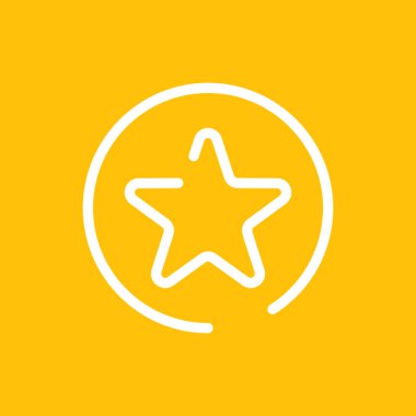 yıldız derecelendirme ikonu vektör çizimi tasarımı