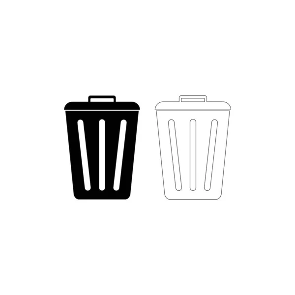 Trash Can Icon Vector Illustration Symbol Design — Vector de stock