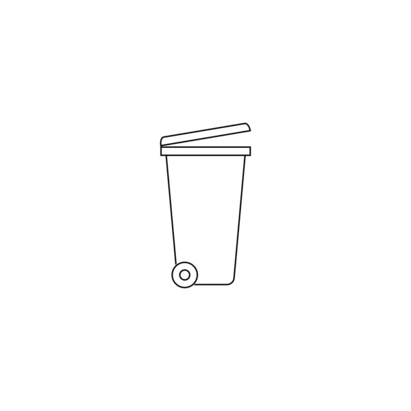 Trash Can Icon Vector Illustration Symbol Design — Stockový vektor