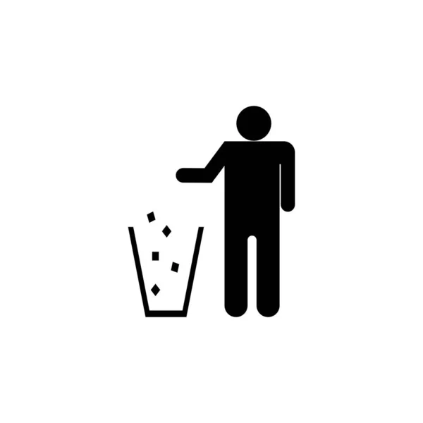 Trash Can Icon Vector Illustration Symbol Design — Vetor de Stock