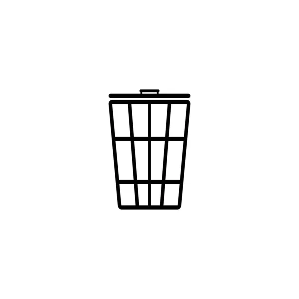 Trash Can Icon Vector Illustration Symbol Design —  Vetores de Stock