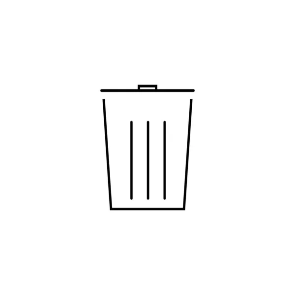 Trash Can Icon Vector Illustration Symbol Design — Stok Vektör