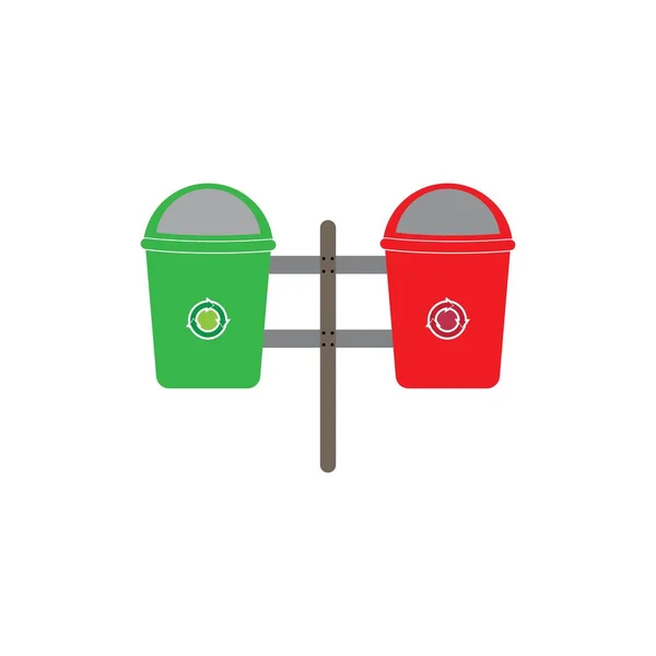 Trash Can Icon Vector Illustration Symbol Design — 스톡 벡터