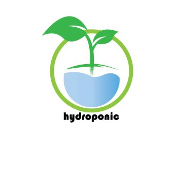 HİDROPONİK PLANTI İKON VECTOR SİYBOL DESİGN