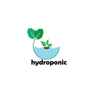 HİDROPONİK PLANTI İKON VECTOR SİYBOL DESİGN