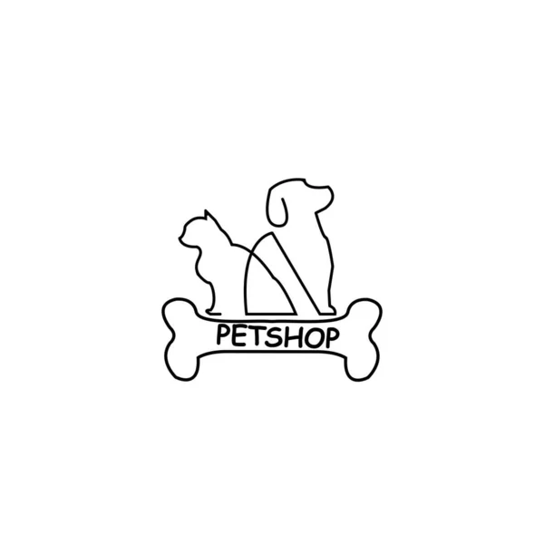 Petshop Icona Vettore Illustrazione Simbolo Progettazione — Vettoriale Stock