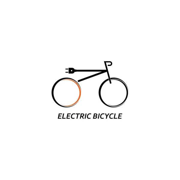Diseño Del Símbolo Ilustración Vectores Bicicicleta Eléctrica — Archivo Imágenes Vectoriales