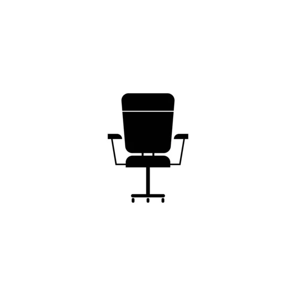 Sedia Ufficio Icona Vettore Illustrazione Simbolo Progettazione — Vettoriale Stock