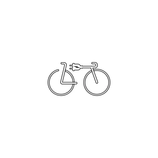 Elecric Bicycle Icon Vector Illustrasi Sismbol Design - Stok Vektor