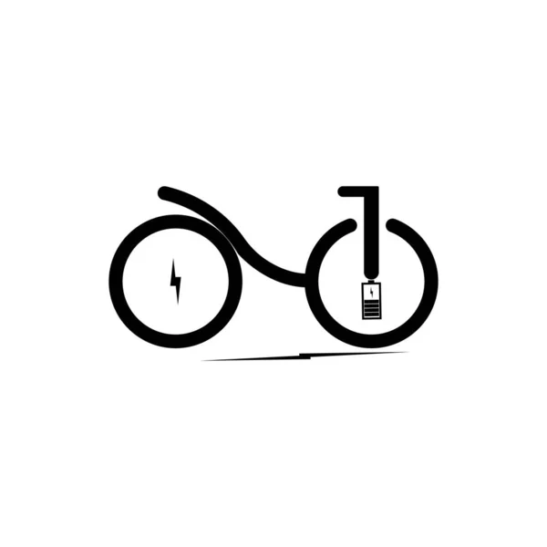 Elecric Bicycle Icon Vector Illustreringssymbol Design — Stock vektor