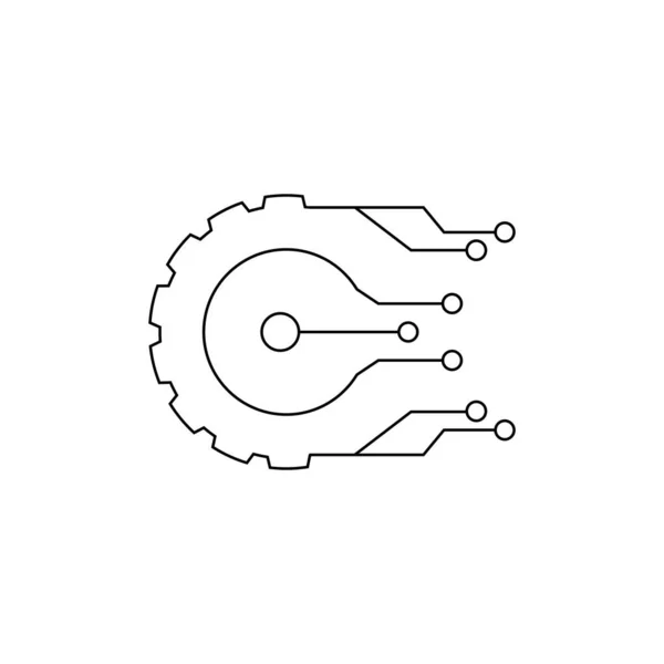 Transformation Numérique Icon Vector Illustration Symbol Design — Image vectorielle