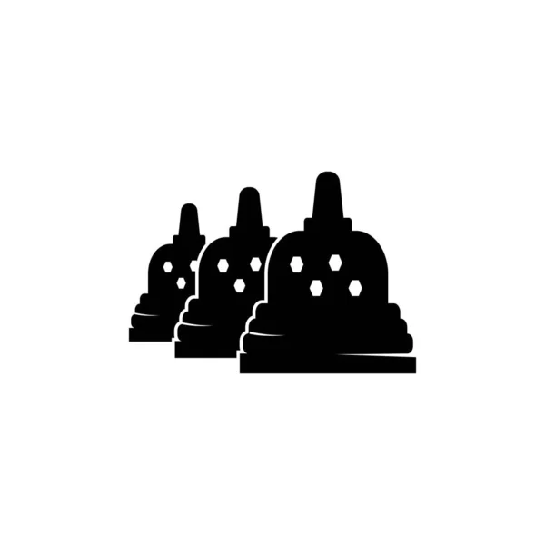 Diseño Símbolo Ilustración Vectores Borobudur Templo Ícono — Vector de stock