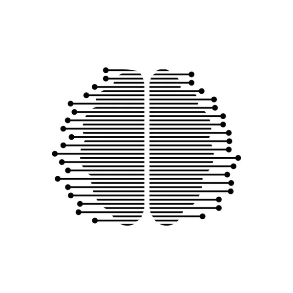 Diseño Del Símbolo Ilustración Del Vector Del Ícono Cerebral — Vector de stock