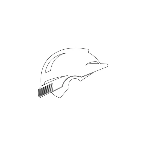 Segurança Helmet Icon Vector Ilustration Symbol Design — Vetor de Stock