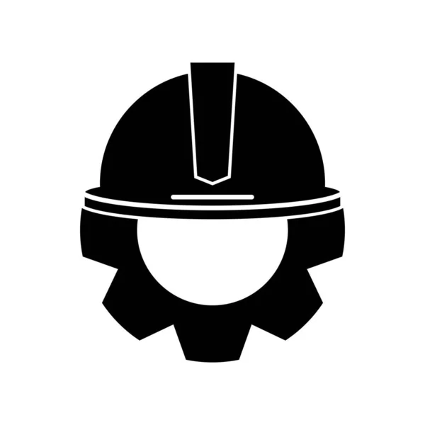 Diseño Del Símbolo Ilustración Vectores Casco Seguridad — Archivo Imágenes Vectoriales
