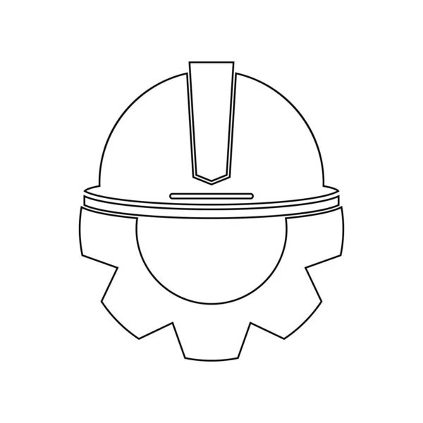 Segurança Helmet Icon Vector Ilustration Symbol Design — Vetor de Stock