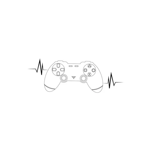 ゲームコントローラーアイコンベクトルイラスト Symbol Design — ストックベクタ