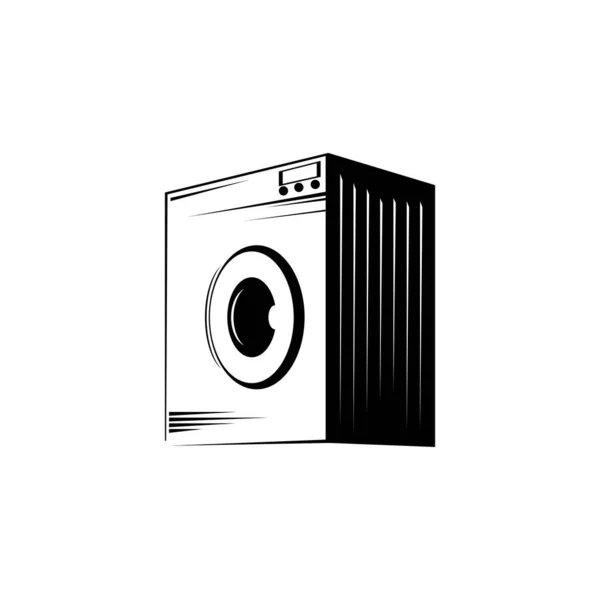 Wasmachine Pictogram Vector Illustratie Symbool Ontwerp — Stockvector