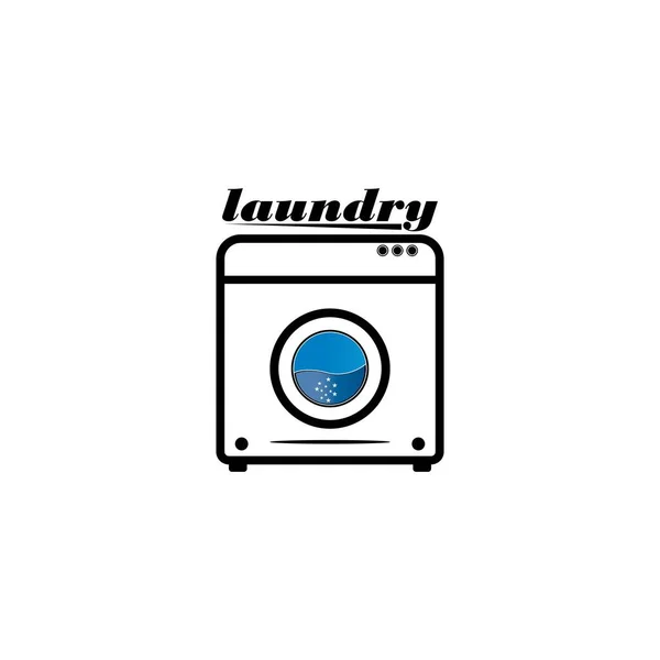 洗濯機のアイコンベクトルイラストシンボルデザイン — ストックベクタ