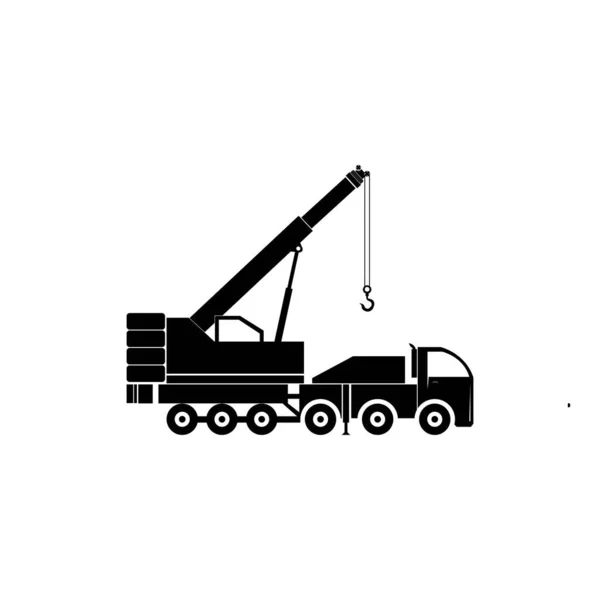 Crane Oto Konası Vector Lüstüyonu Desi — Stok Vektör