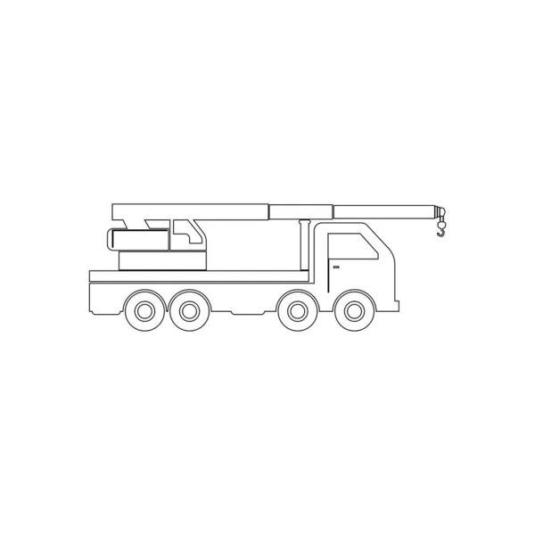 Crane Car Icon Vector Illustreringssymbol Design — Stock vektor