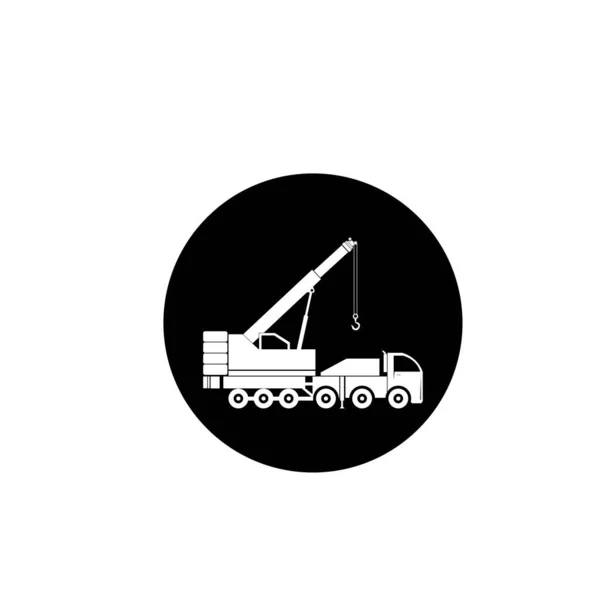 Crane Car Icon Vector Illustration Symbol Design — Vettoriale Stock