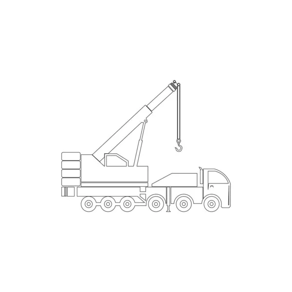 Crane Car Icon Vector Illustreringssymbol Design — Stock vektor