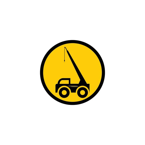 Ikona Crane Car Vector Symbol Illustracji — Wektor stockowy