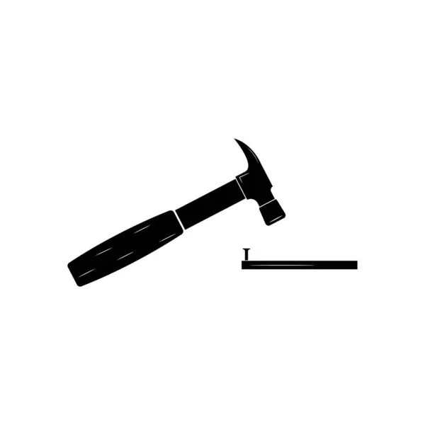 Hammer Icon Vector Illustration Symbol Design — Stok Vektör