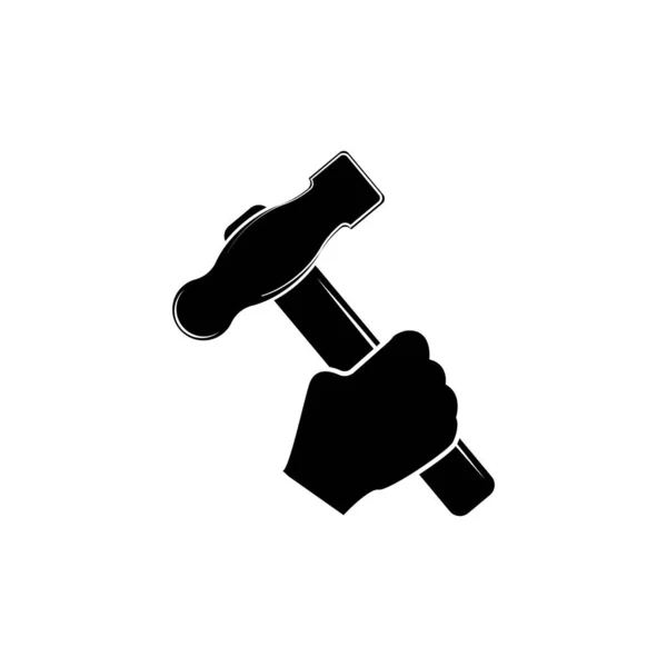 Hammer Icon Vector Illustration Symbol Design — Vetor de Stock