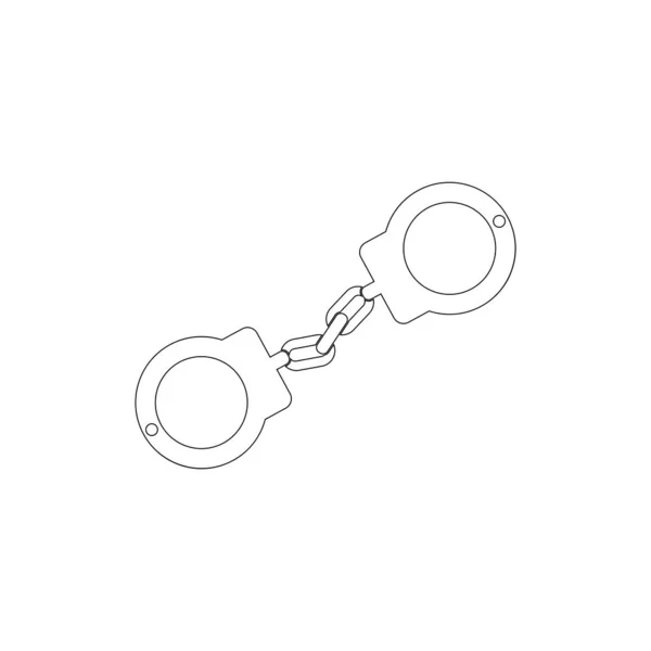 Handcuffs Icon Vector Illustration Symbol Design — Stock Vector