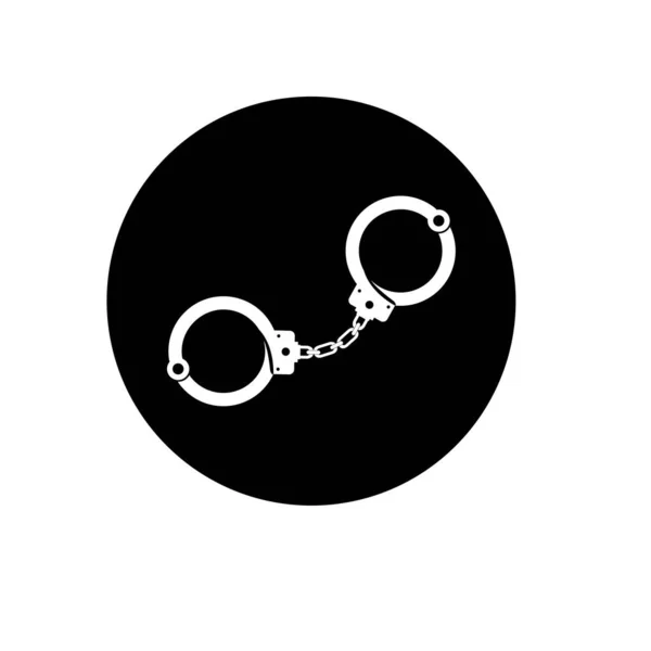 Handcuffs Icon Vector Illustration Symbol Design — Stock Vector