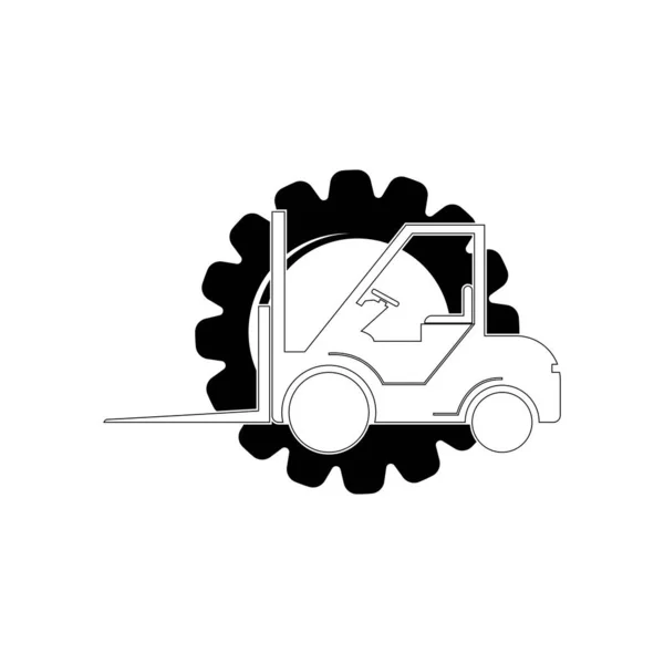 Icône Chariot Élévateur Vectoriel Illustration Symbole Conception — Image vectorielle