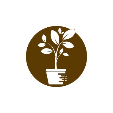 POT PLANT İKONU VECTOR ILLUSTRASYON SİYBOL DESİGN