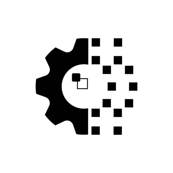 Digitale Vertaling Icon Vector Illustration Symbol Ontwikkeling — Stockvector