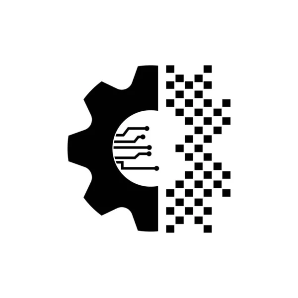 Transformacja Digitalna Icon Vector Symbol Illustracji — Wektor stockowy