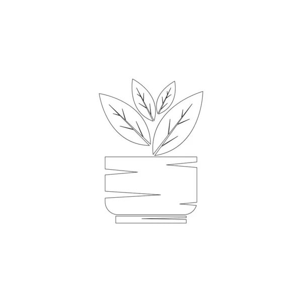 Pot Plant Icon Vector Illlustration Symbol Design — Stock Vector