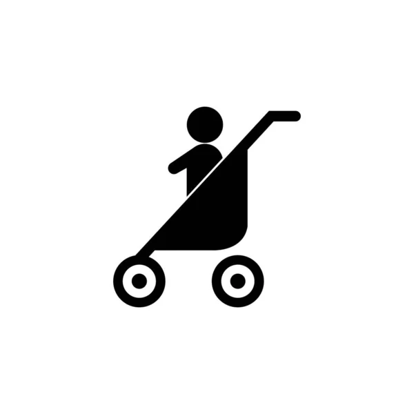 Baby Train Icon Vector Ilustração Símbolo Design — Vetor de Stock