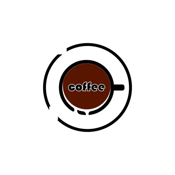 Kahve Kupası Ikonu Vector Lüstüyonu Ybol Desi — Stok Vektör