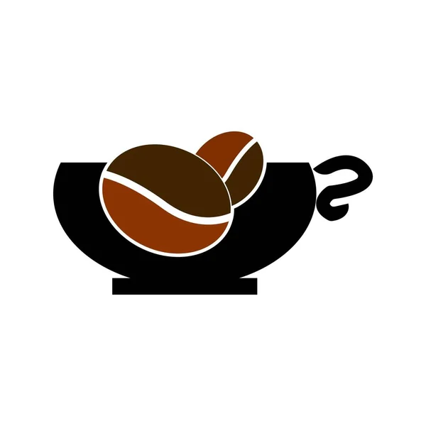 Φασόλι Καφέ Εικονίδιο Διάνυσμα Εικονογράφηση Σύμβολο Σχεδιασμός — Διανυσματικό Αρχείο