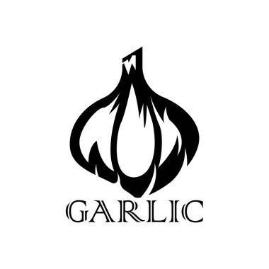 Sarımsak ikonu vektör çizim sembolü tasarımı